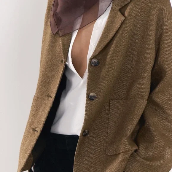 NWT Zara herringbone jacket - Picture 6 of 13